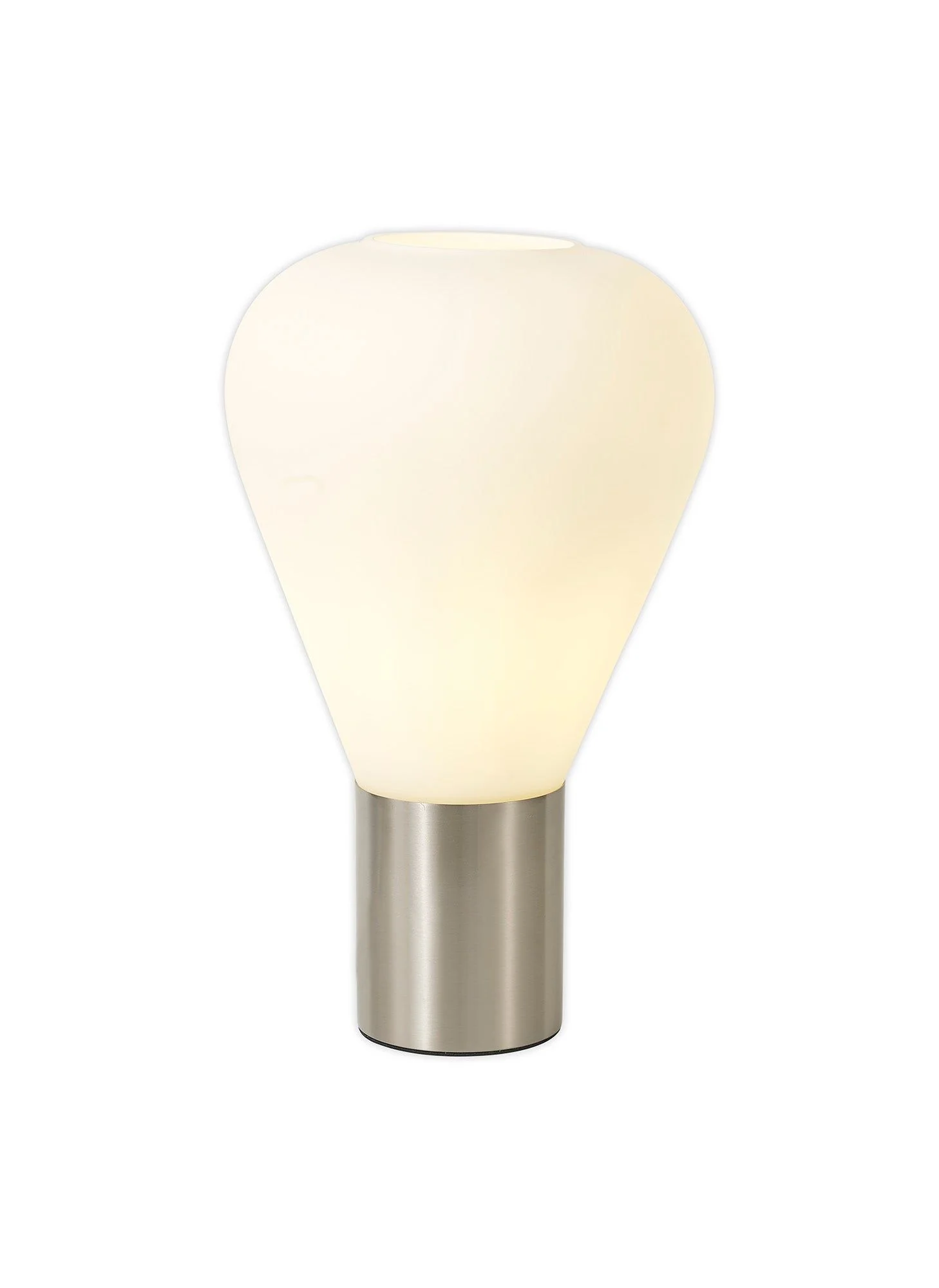 Olivier Narrow/Wide Table Lamp, Ancient Brass/Clear Glass, Satin Nickel/Opal Glass - Image 6