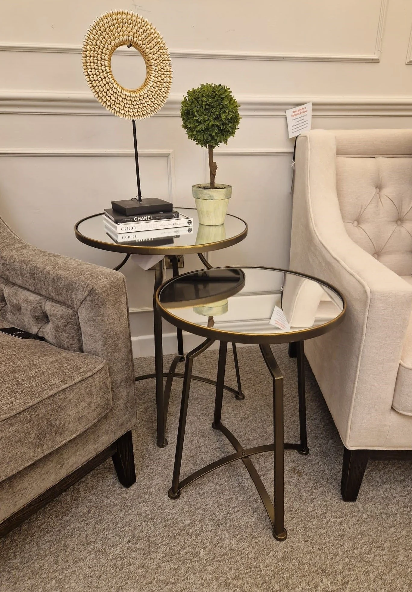 Olsen Set of 2 Mirror Tables - Image 2