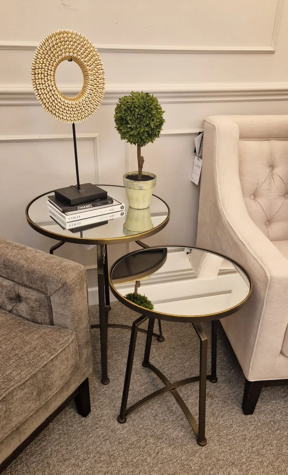 Olsen Set of 2 Mirror Tables - Image 4