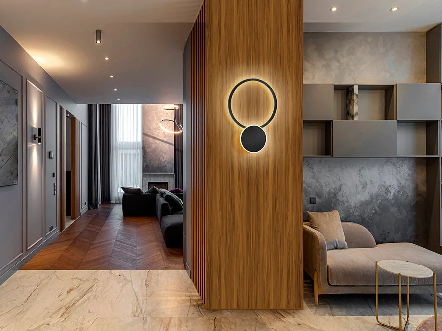Omnio LED Wall Light - Black/White - Image 2