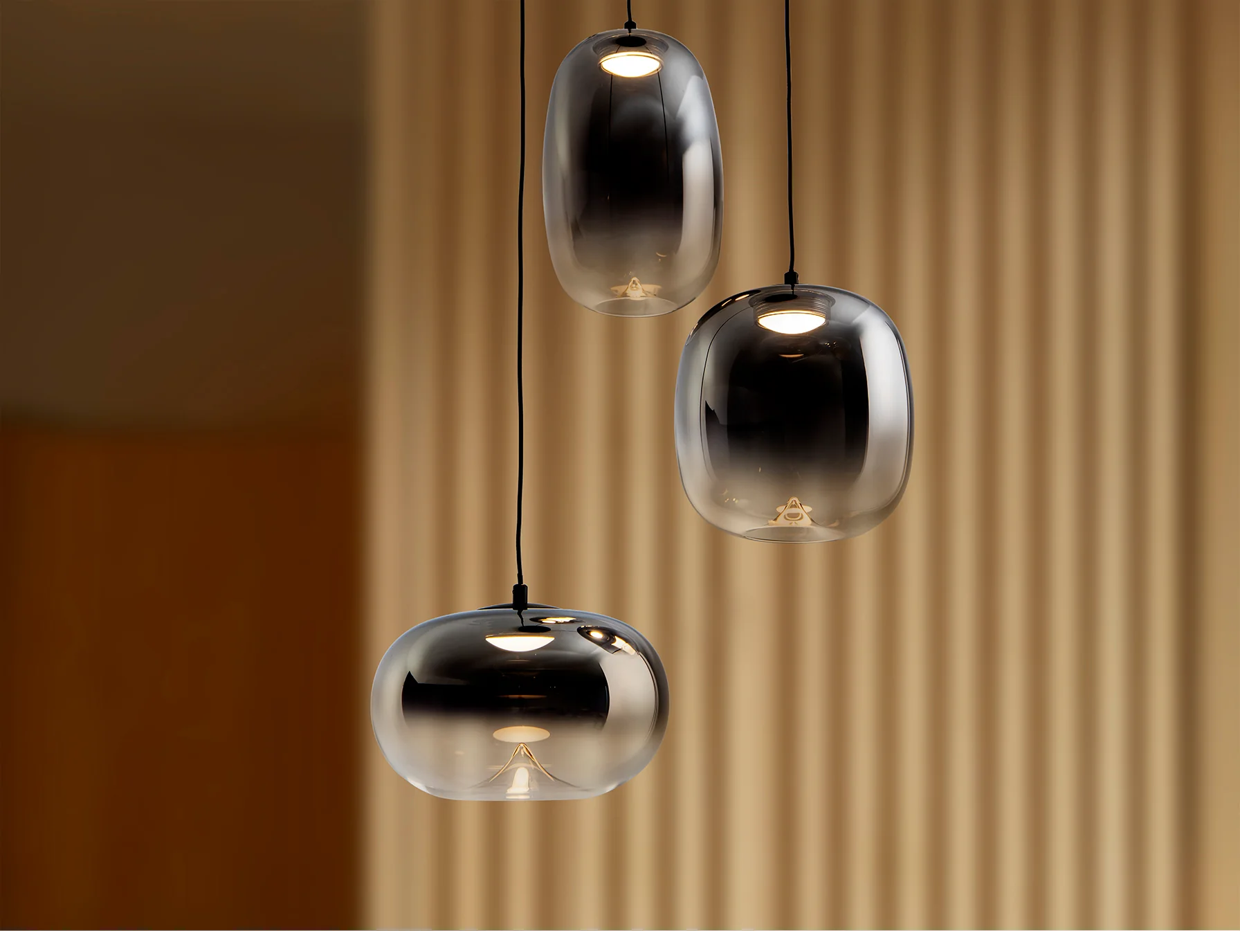 Onice 3Lt Centre Ceiling Light-  Black-Smoke Finish - Image 6