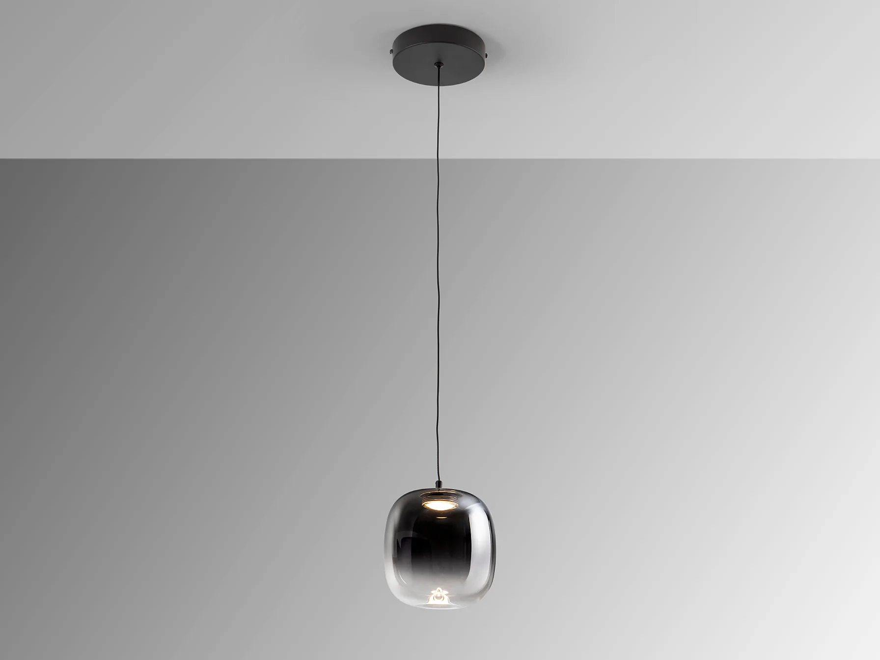 Onice Single Pendant Light-  Black-Smoke Finish - Image 3
