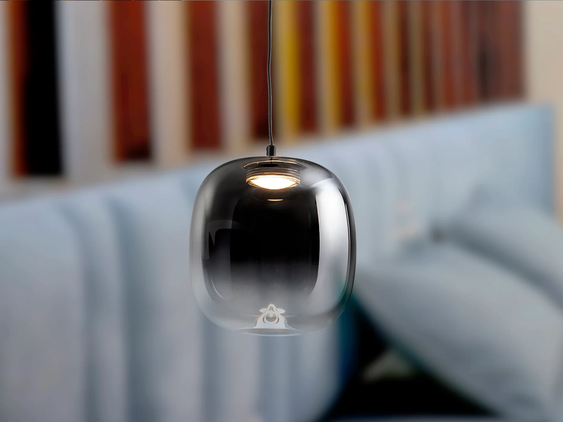 Onice Single Pendant Light-  Black-Smoke Finish - Image 4