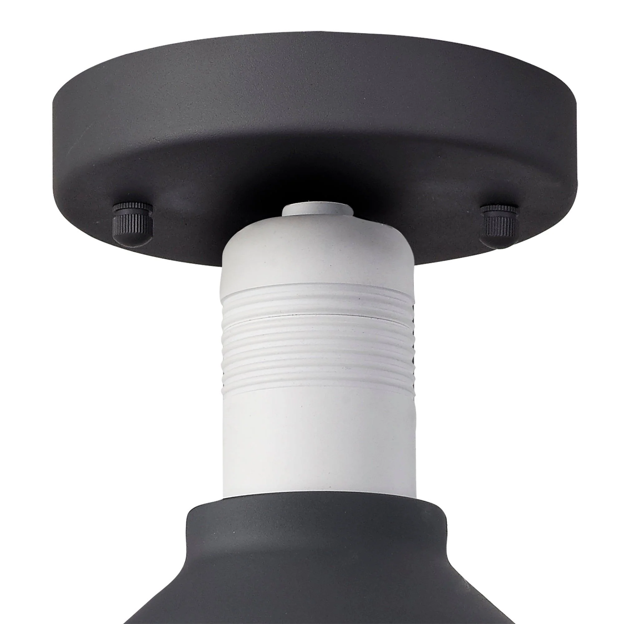 Ontario Semi-Flush Ceiling, 1 Light E27, IP65, Anthracite/Matt White, 2yrs Warranty - Image 5
