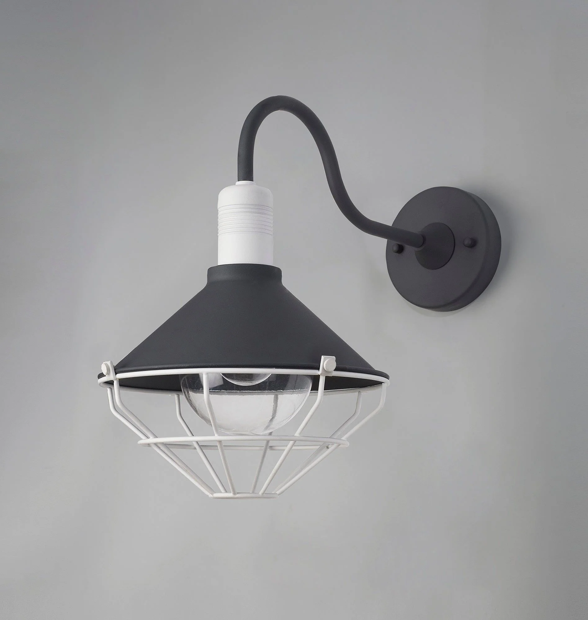 Ontario Wall Lamp, 1 Light E27, IP65, Anthracite/Matt White, 2yrs Warranty - Image 4