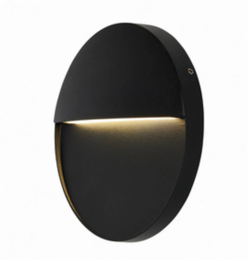Onza Outdoor LED Round Wall Light- Black Finish - Image 2
