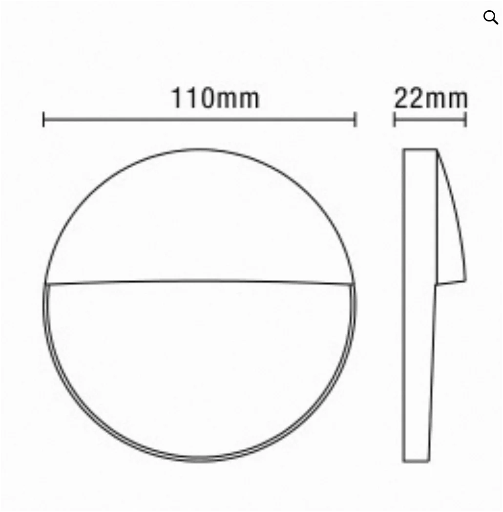 Onza Outdoor LED Round Wall Light- Black Finish - Image 6