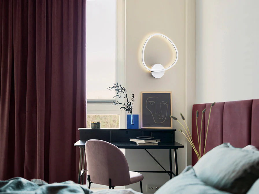 Opalis LED Wall Light - Black/White - Image 3
