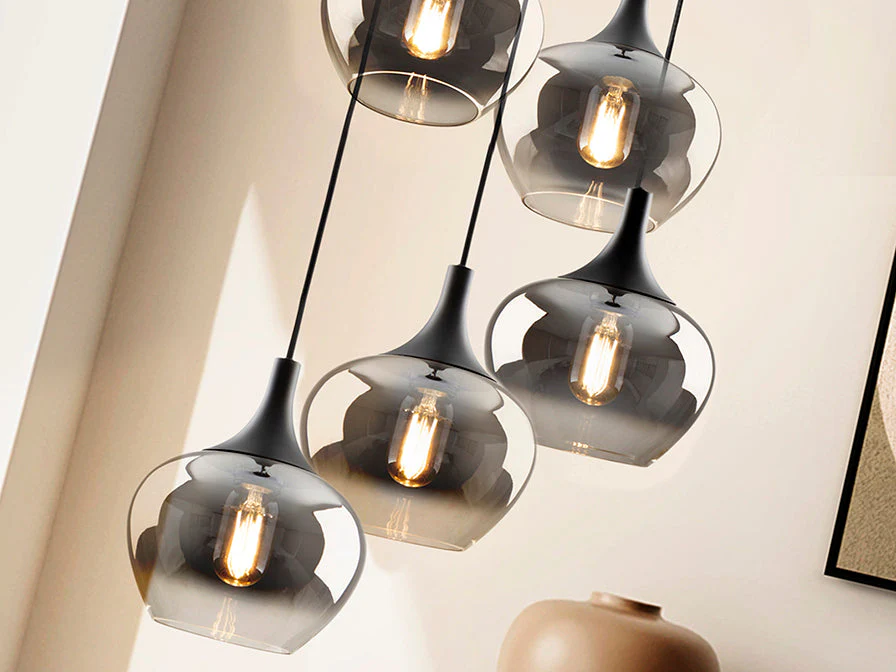 Opaz-Lamp 5L Black/Smoke E27 Ip20 Dimmable - Image 4