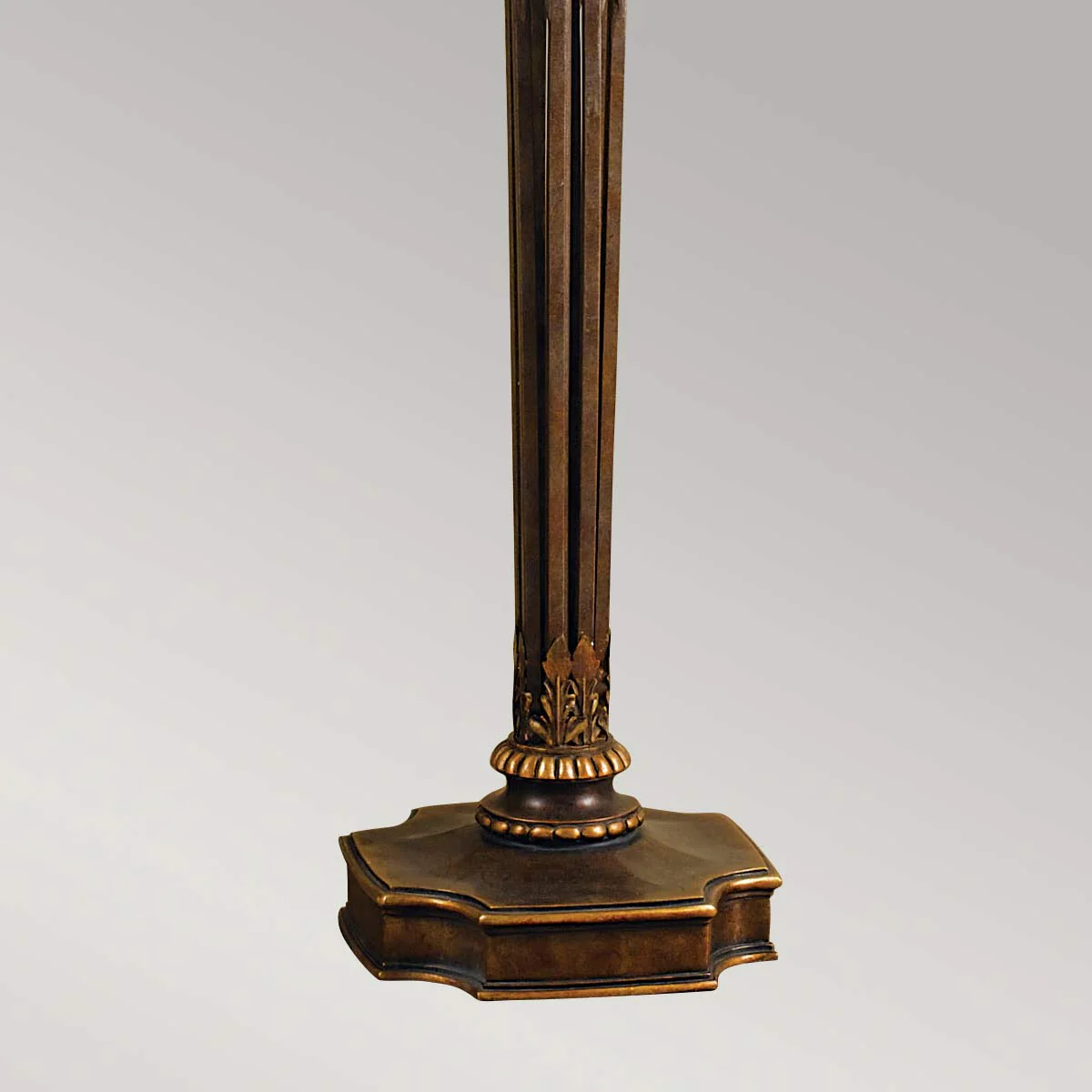 Opera 1 Light Torchiere - Firenze Gold with Amber Shade E27 - Image 4