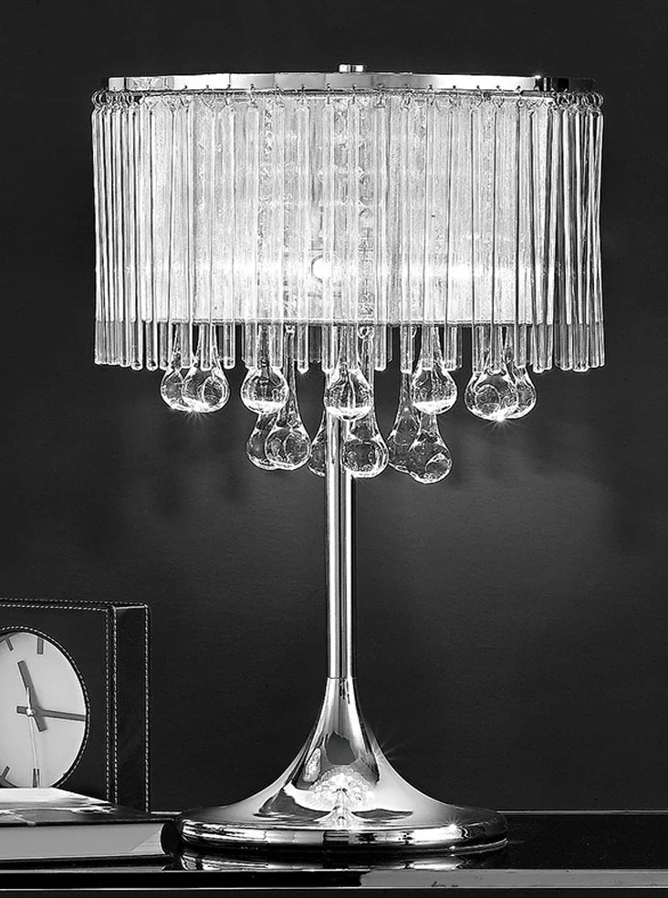 Ophelia 3Lt Table Lamp - Chrome Finish - Image 3
