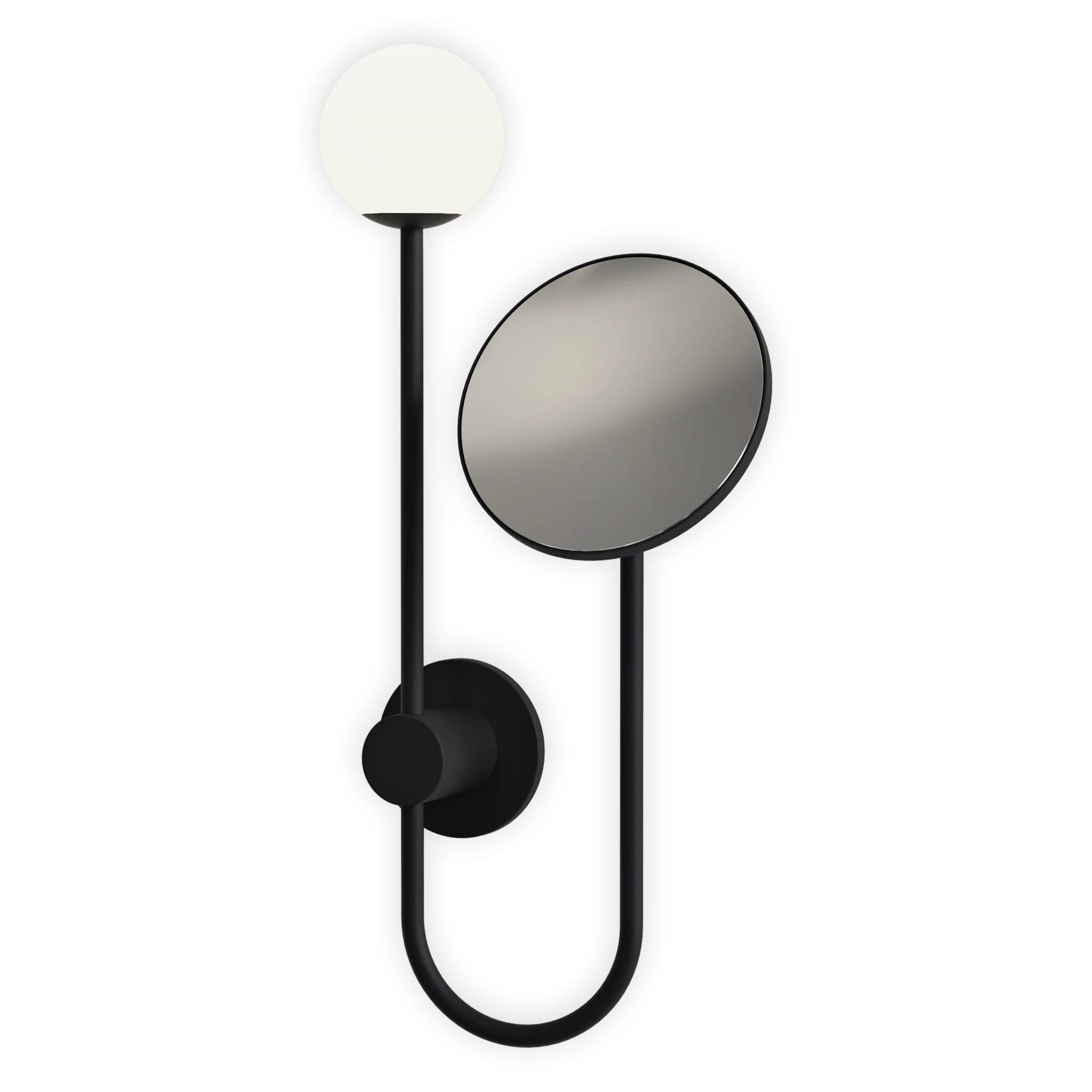 Orb Bathroom Magnifying Mirror- Polished Chrome/ Matt Black - Image 11