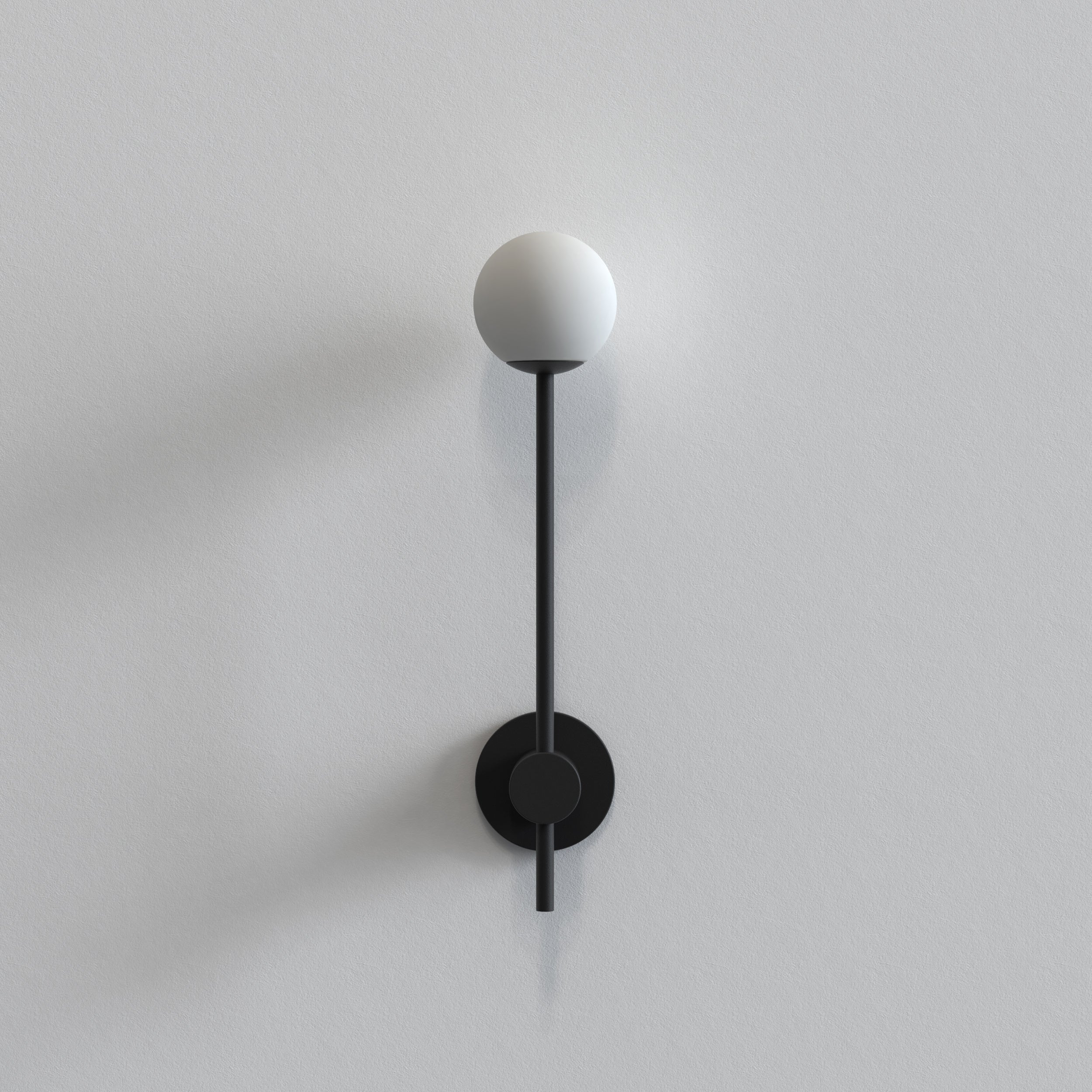 Orb Single Bathroom Wall Light- Polished Chrome/ Matt Black - Image 10