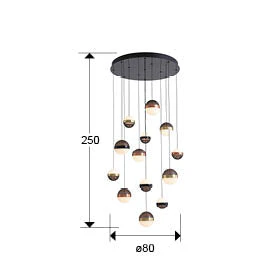 Orbes - Lamp 5/13L  Black/Copper/Brass Ip20 Integrated Led Dimmable - Image 10