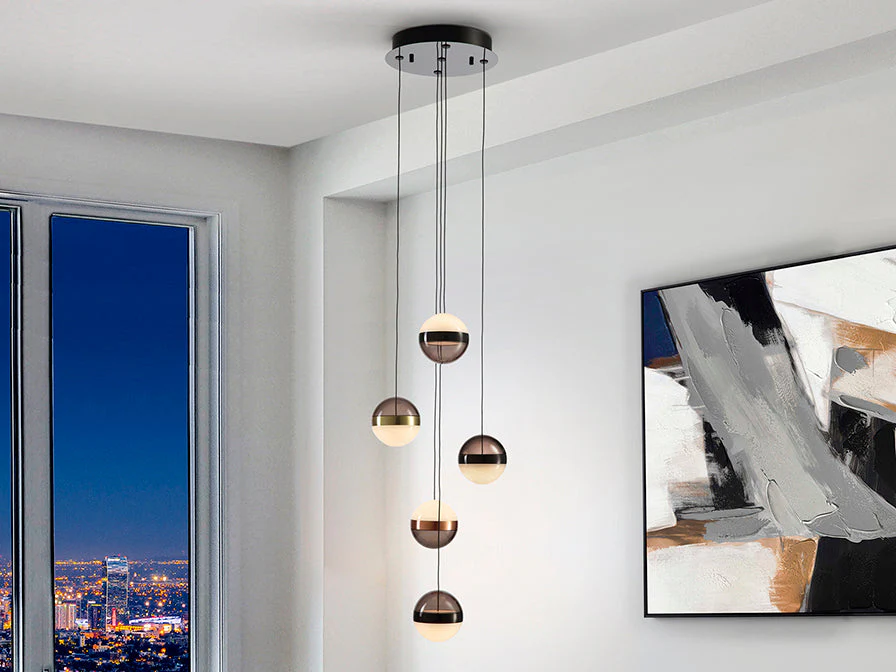 Orbes - Lamp 5/13L  Black/Copper/Brass Ip20 Integrated Led Dimmable - Image 3