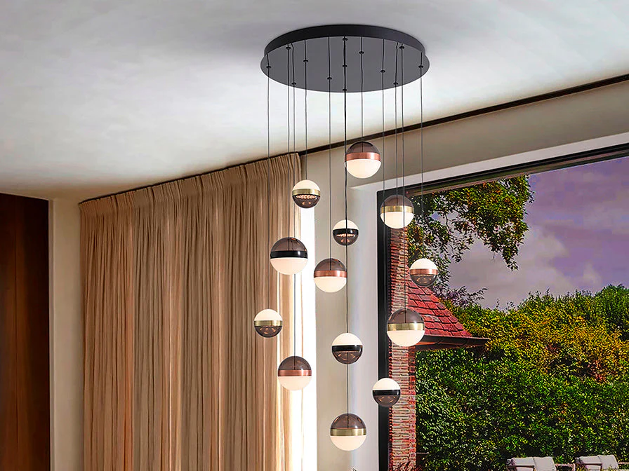 Orbes - Lamp 5/13L  Black/Copper/Brass Ip20 Integrated Led Dimmable - Image 7