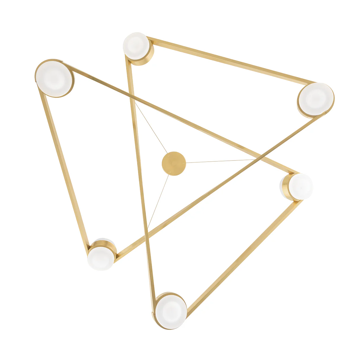 Orbit 6Lt Chandelier - Aged Brass - Image 2