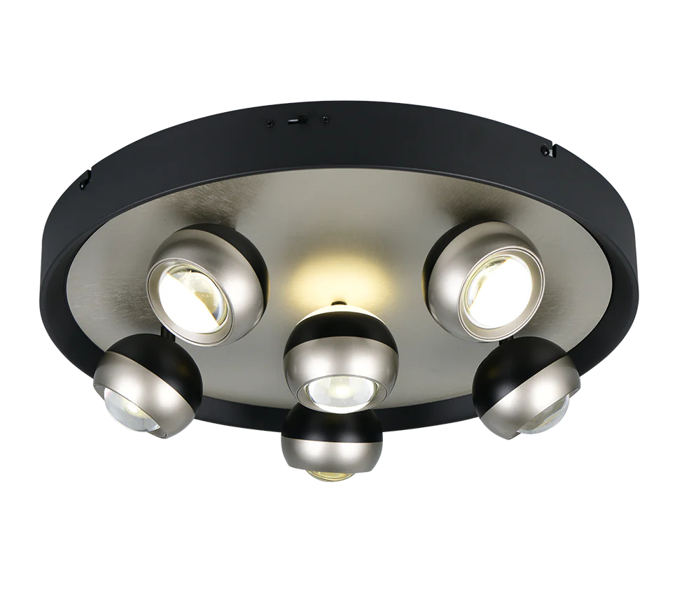 Orbit Ceiling lamp- Black/ Nickel Finishes - Image 2