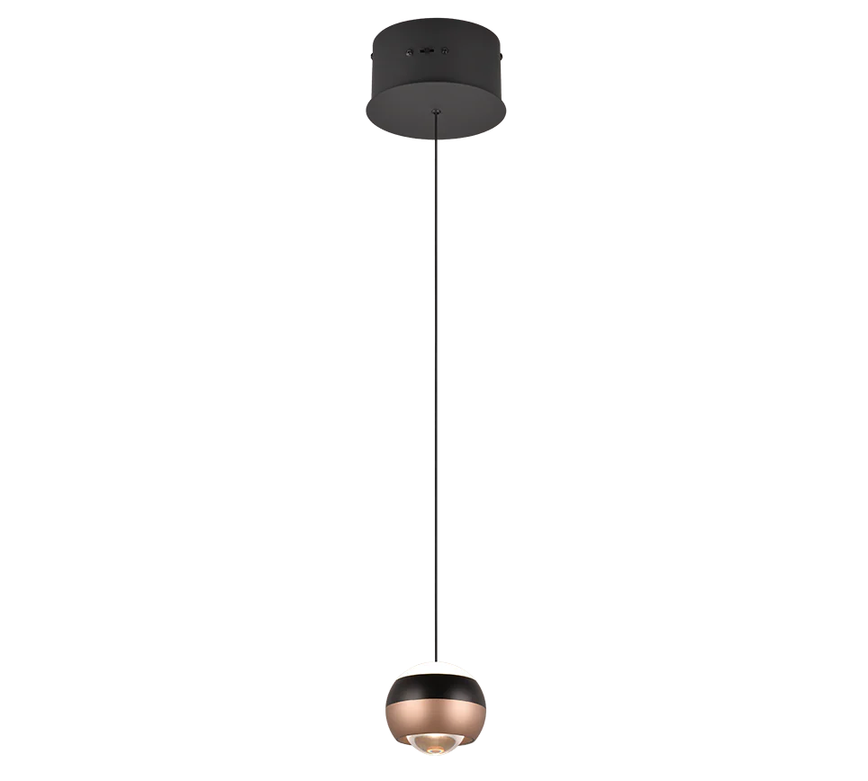 Orbit 1Lt Pendant- Matt Black/ Nickel Finishes - Image 5