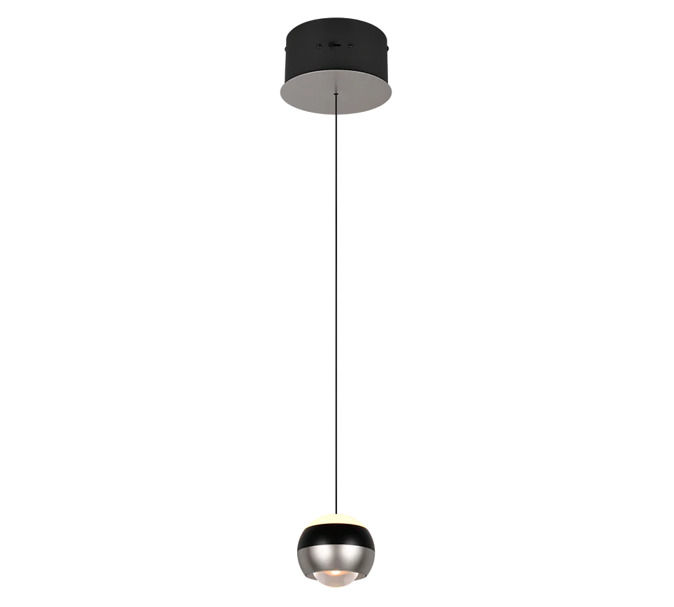 Orbit 1Lt Pendant- Matt Black/ Nickel Finishes - Image 7