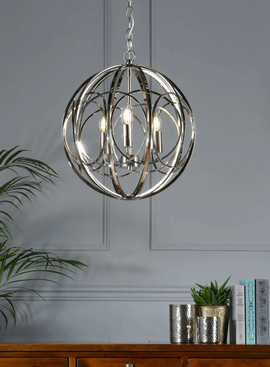 Orbital 3lt Pendant Polished Nickel - Image 2