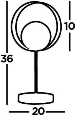Orbital Table Lamp - Black & Gold - Image 3