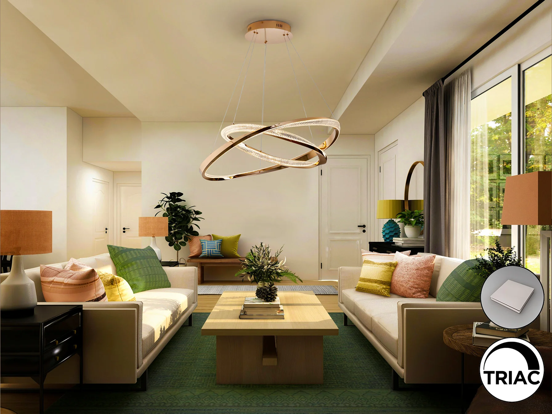 Orbitas Ceiling Light - Gold - Image 9