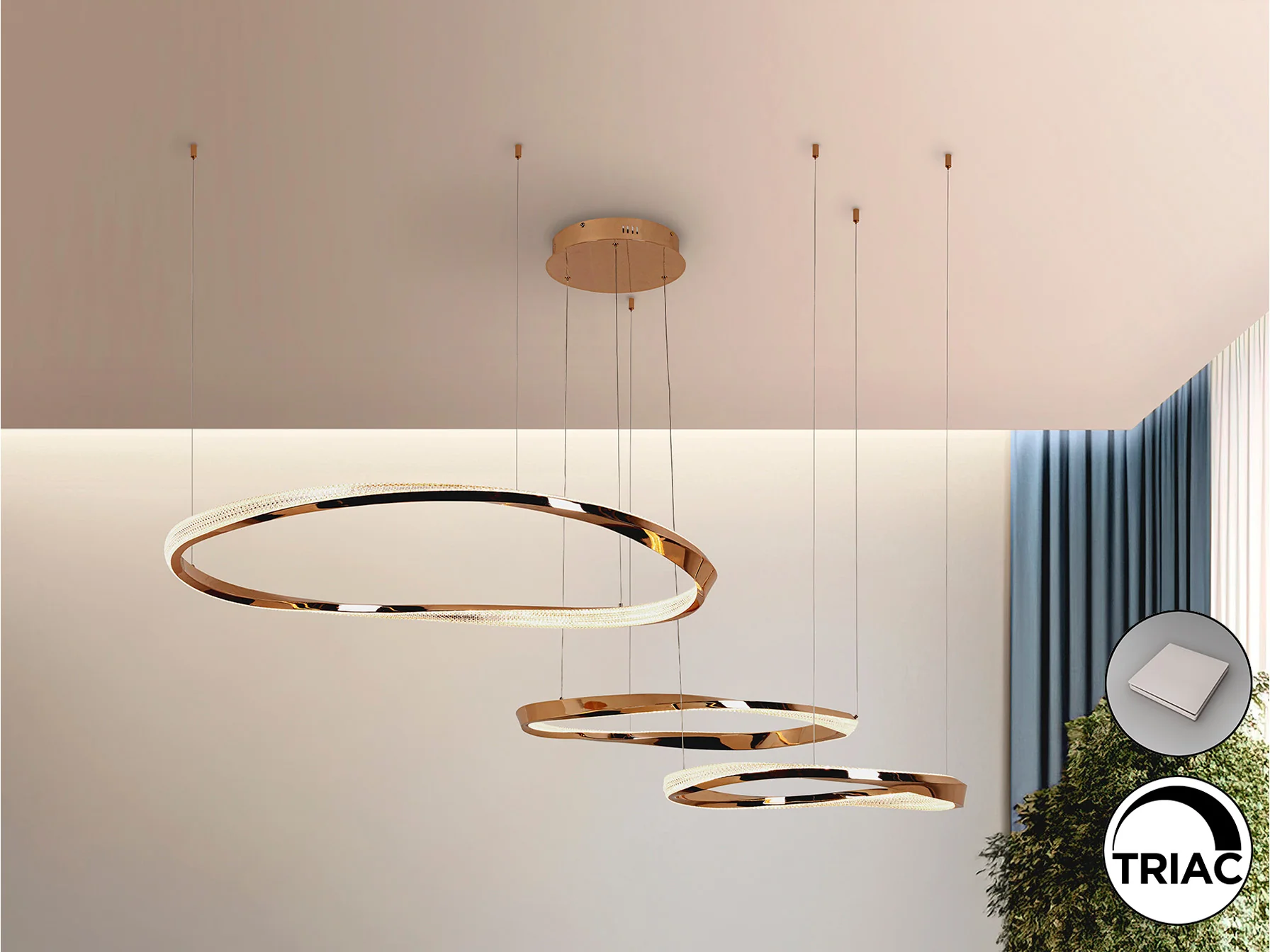 Orbitas Large Ceiling Light - Gold - Image 3