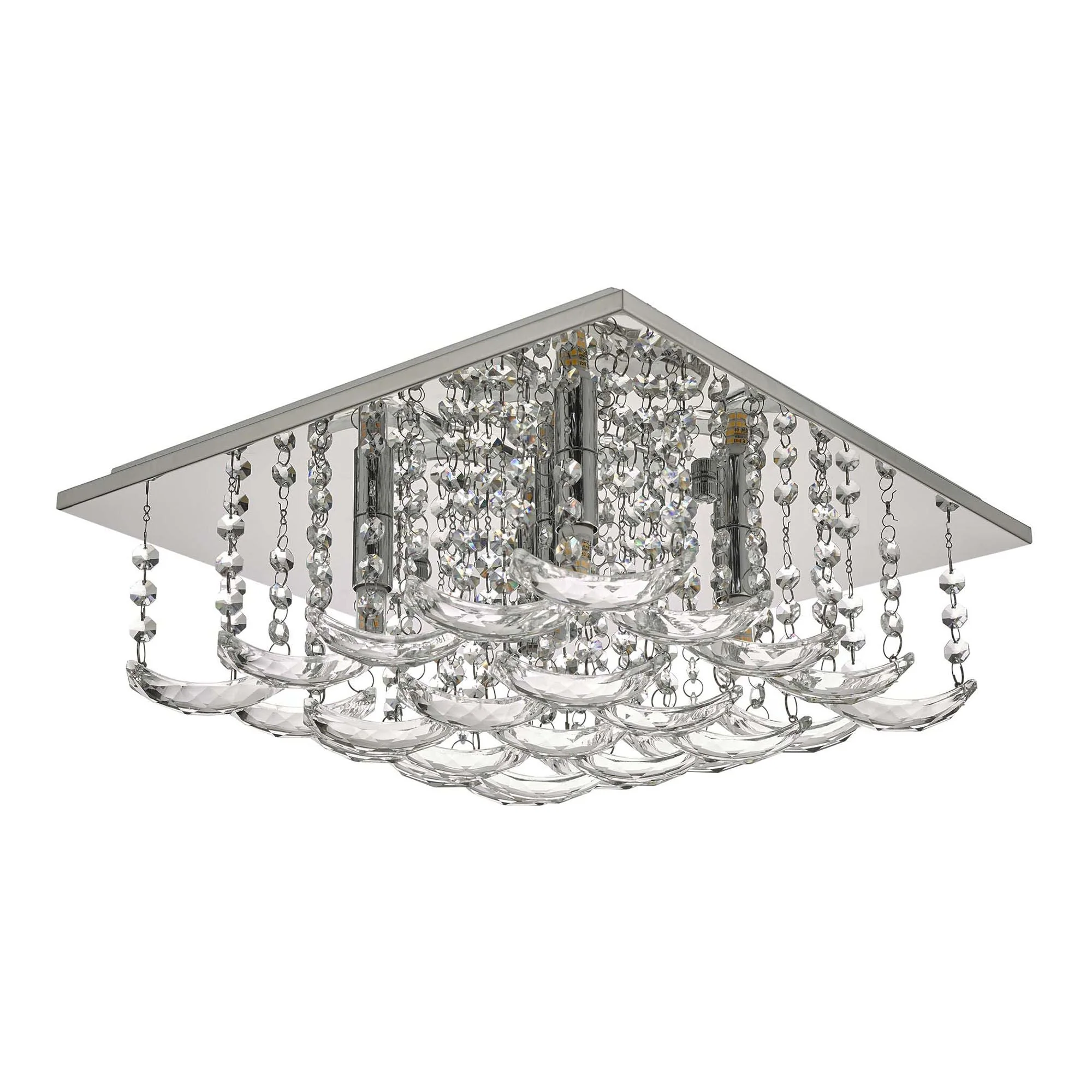 Orella 5/9 Light Flush Polished Chrome & Crystal - Image 3