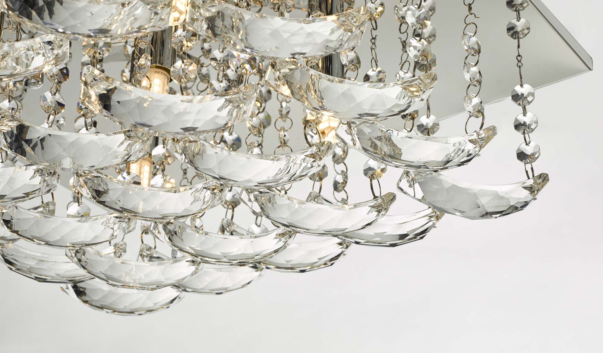Orella 5/9 Light Flush Polished Chrome & Crystal - Image 4