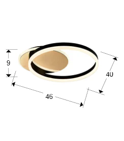 ORIEL LED CEILING LAMP GOLD/BLACK - Image 7