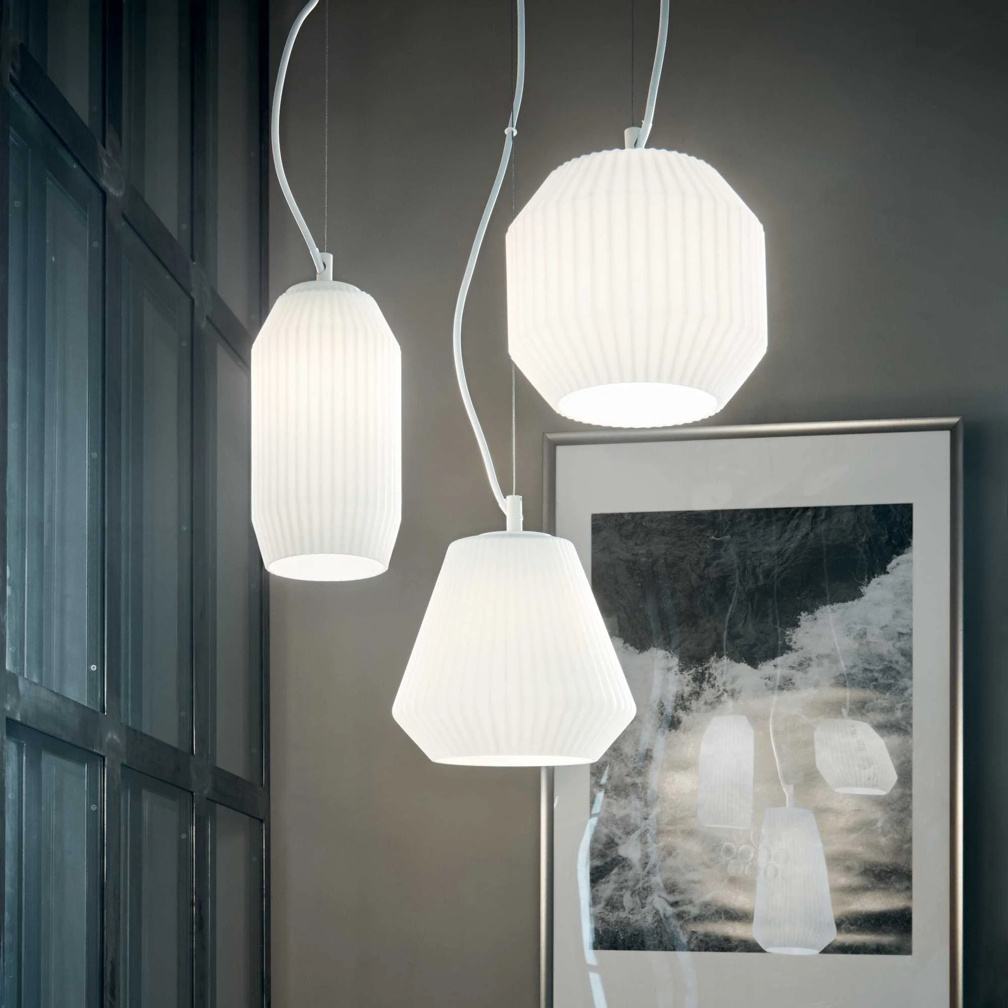 Origami Cluster Light Fitting - white Finish - Image 2