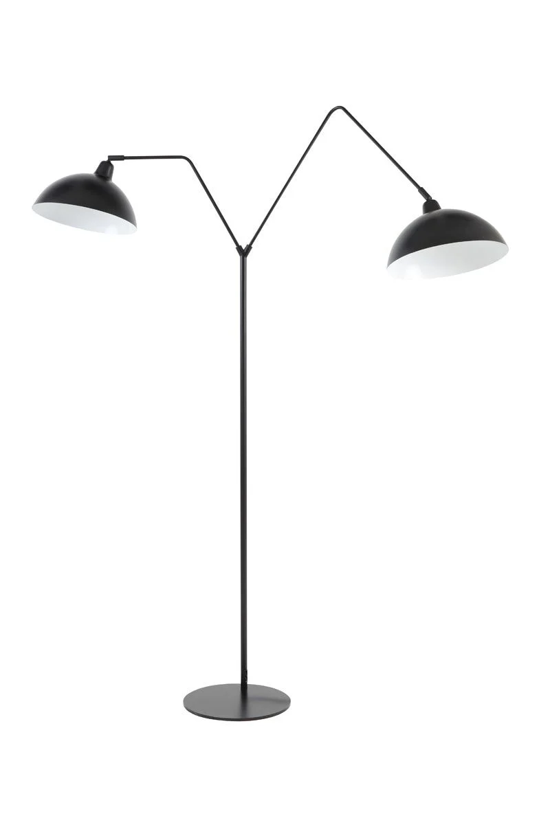 Orion 1/2Lt Floor Lamp - Matt Black Finish - Image 5