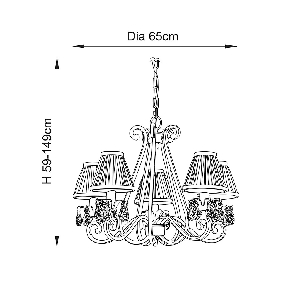 Orisha 5Lt Multi-Arm Pendant - Image 3