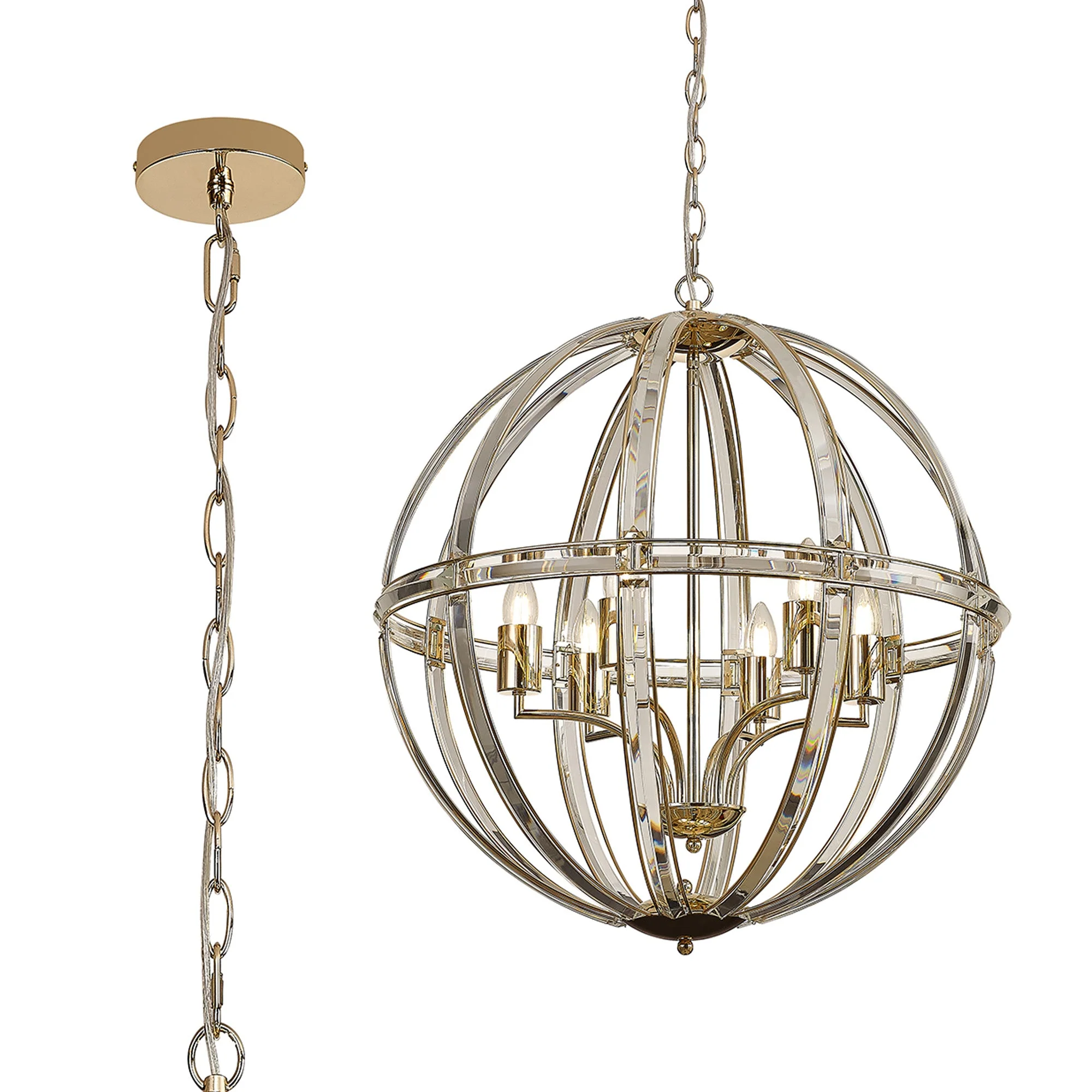 Orlando Round Pendant, 1/3/6 Light E27 - Image 17