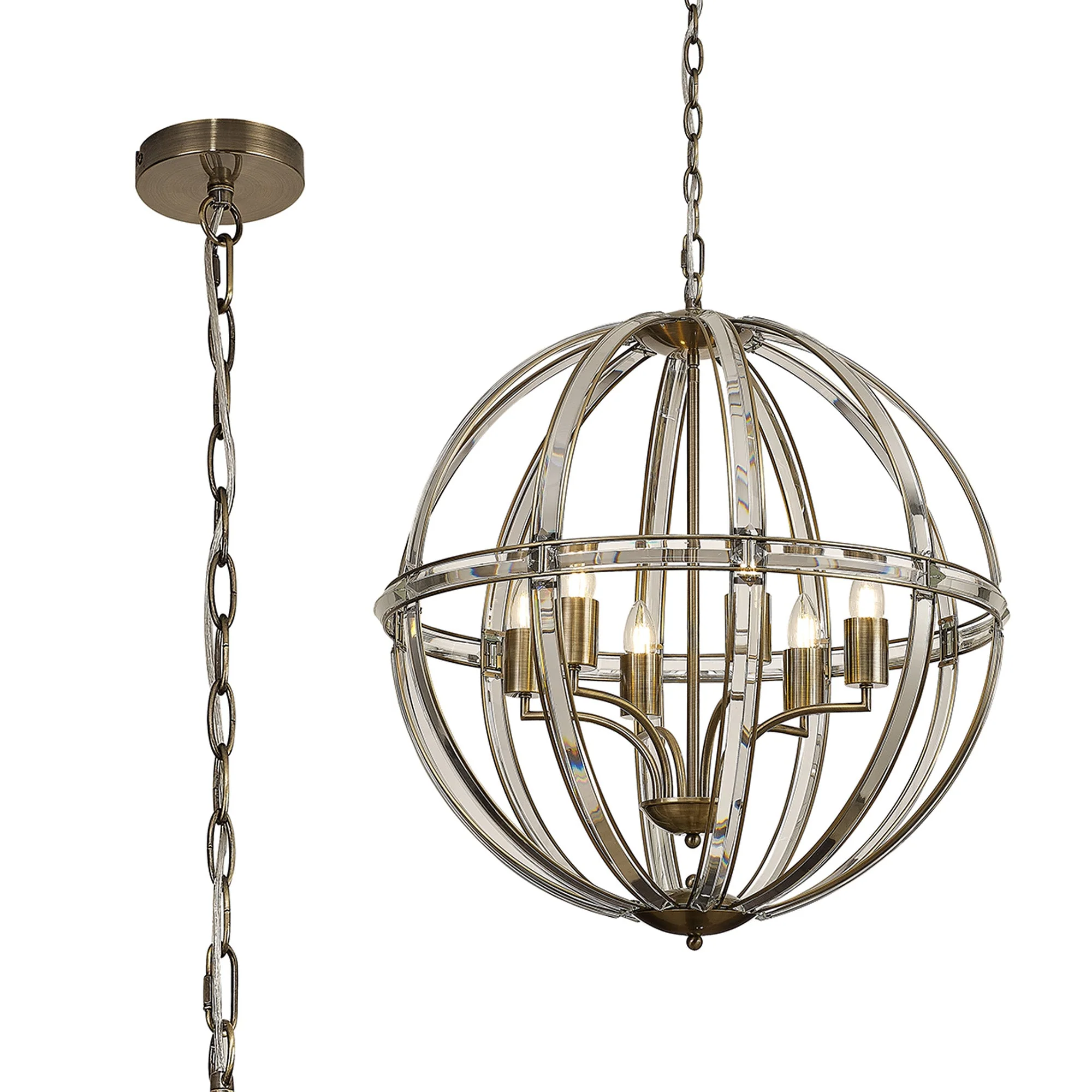Orlando Round Pendant, 1/3/6 Light E27 - Image 19