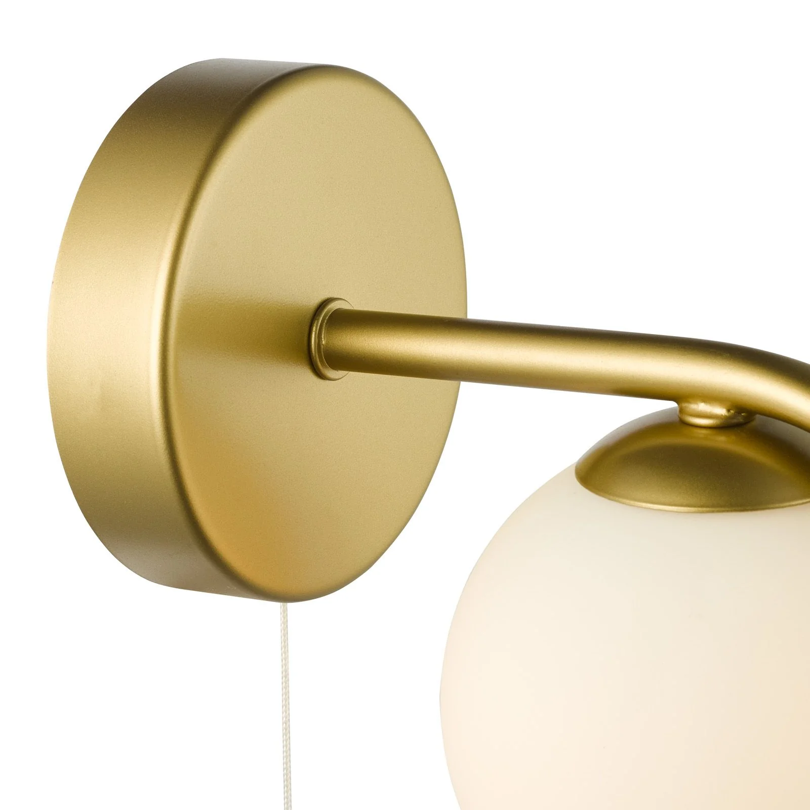 Orlena Wall Light- Matt Black/ Satin Gold and Opal Glass - Image 6