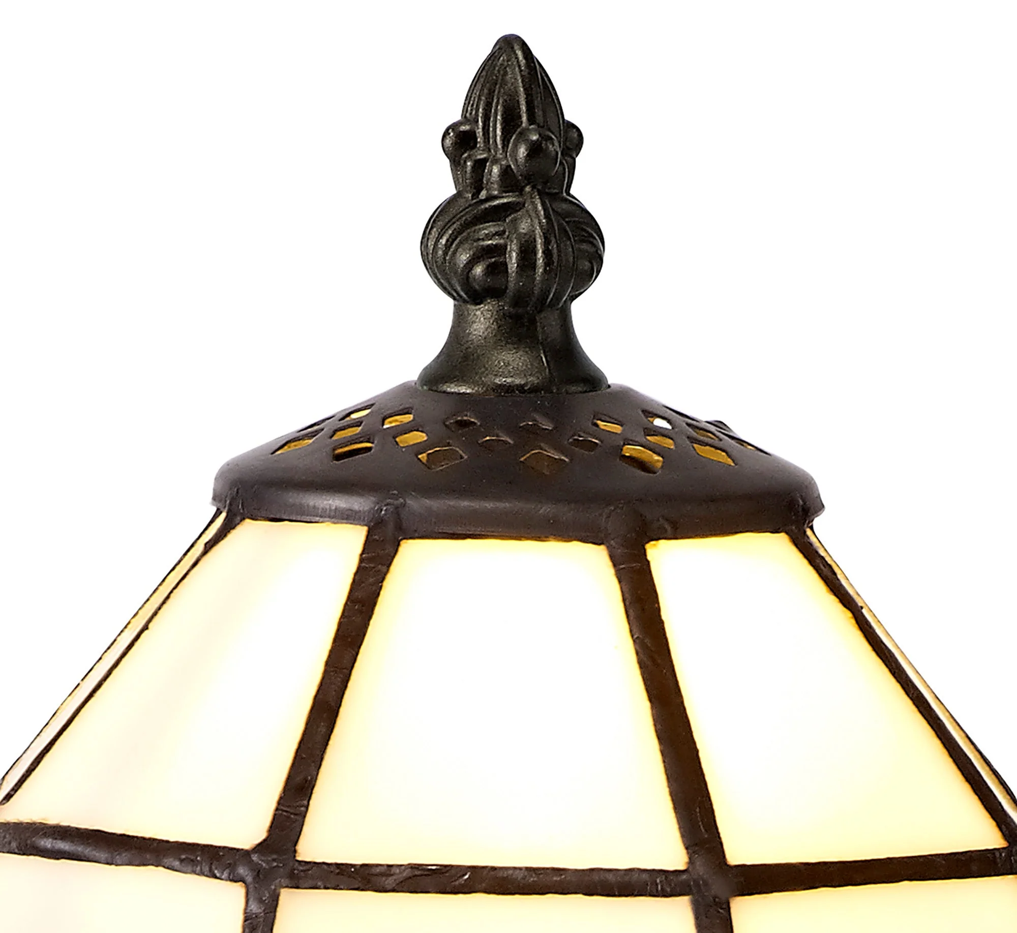 Orly Tiffany Table Lamp, 1 x E14, White & Blue & Clear Crystal Shade - Image 6