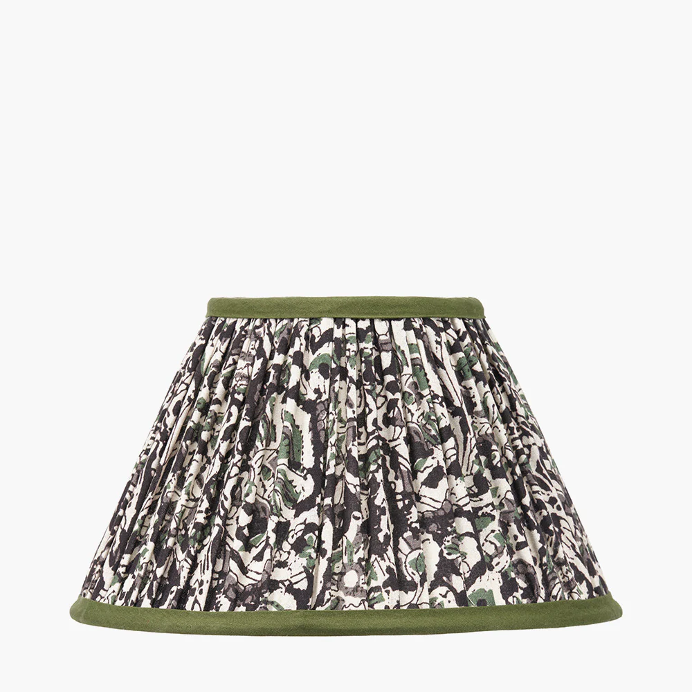 Ornella Green Floral Design Lampshade - Various Sizes - Image 3