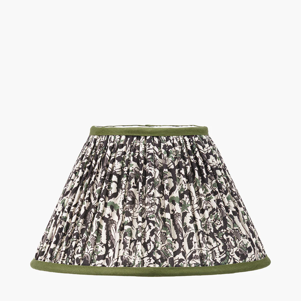 Ornella Green Floral Design Lampshade - Various Sizes - Image 4