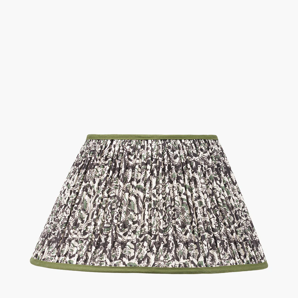 Ornella Green Floral Design Lampshade - Various Sizes - Image 6