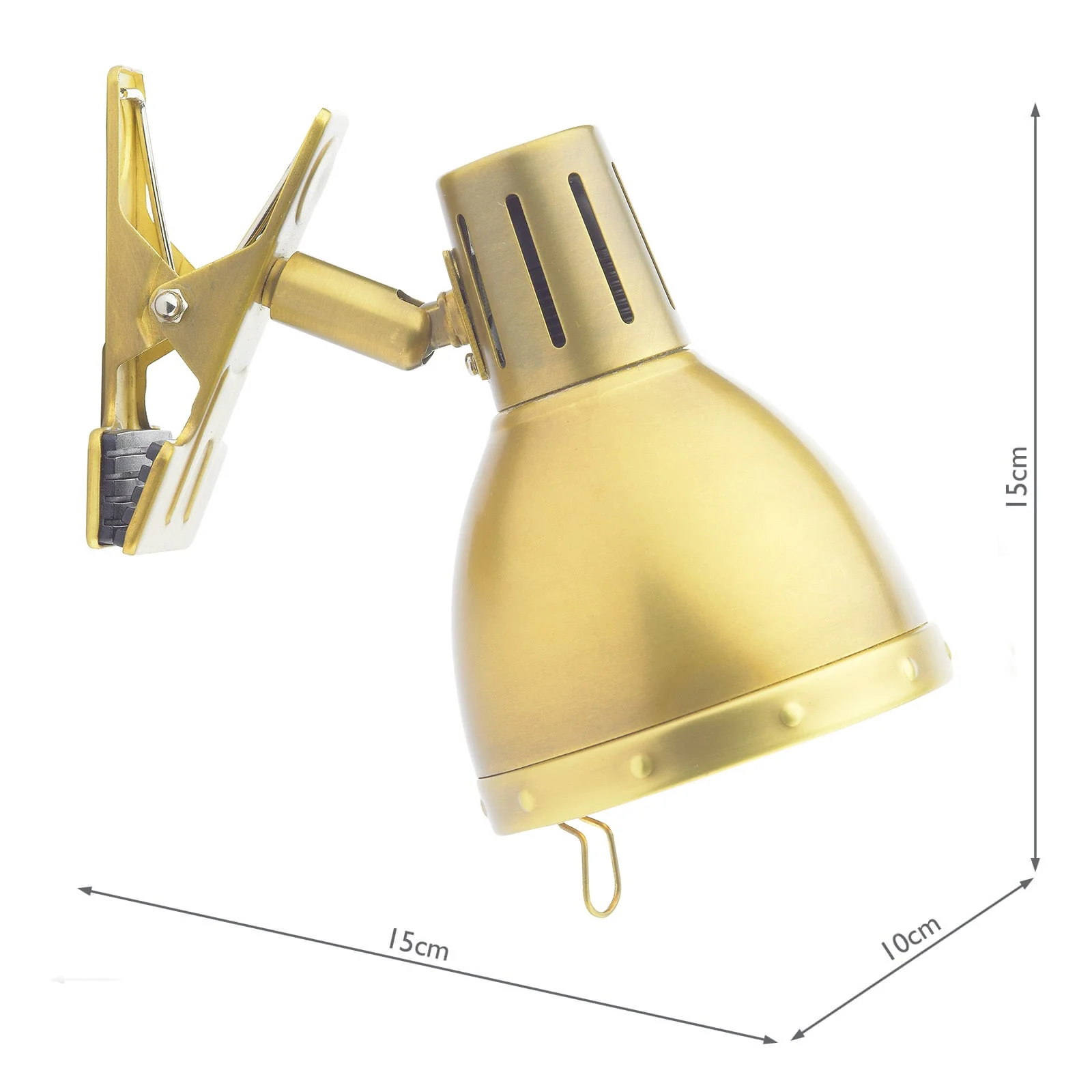 Osaka Clip On Spotlight - Antique Brass - Image 2