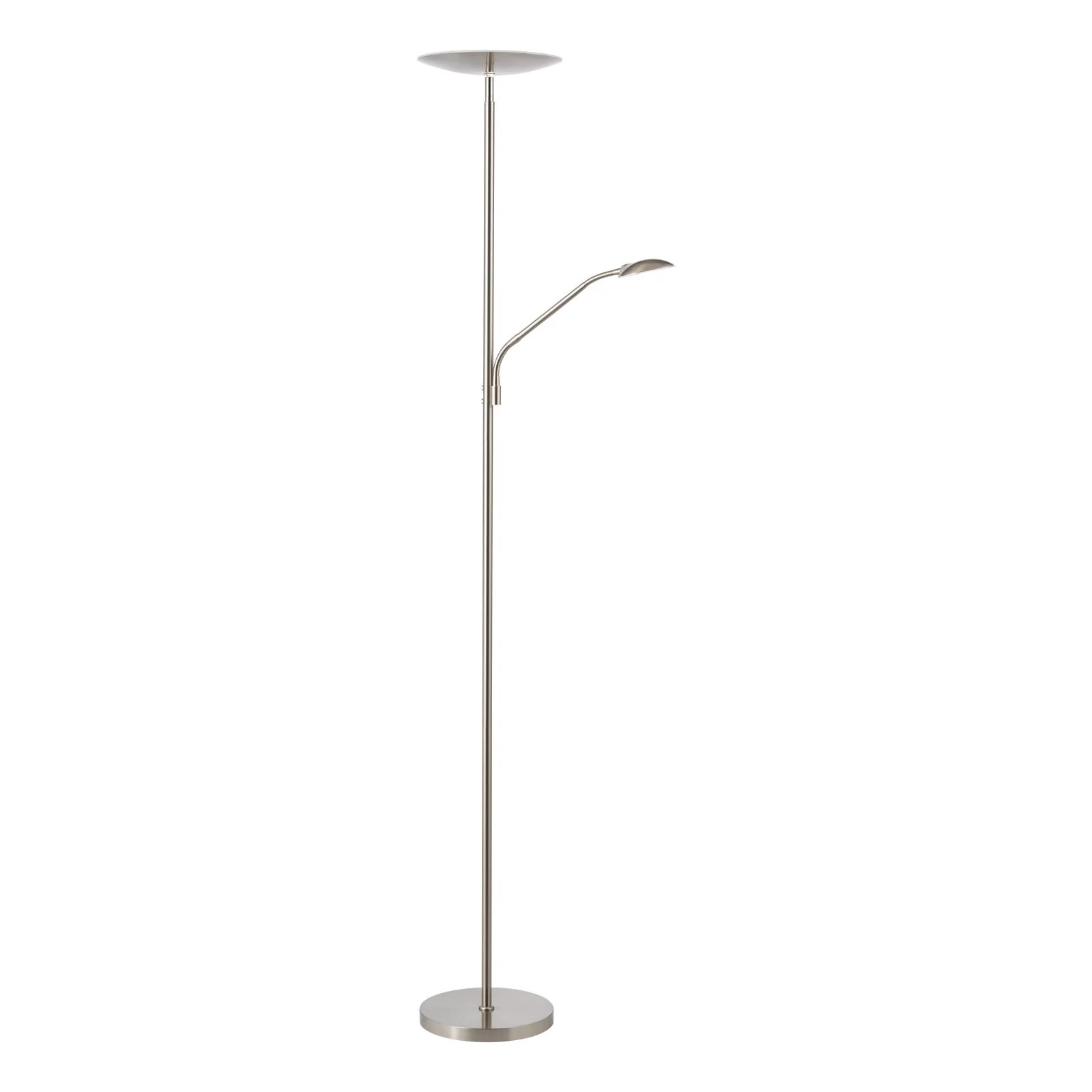 Osbert LED Mother & Child Floor Lamp- Satin Nickel/ Satin Bronze LED - Image 2