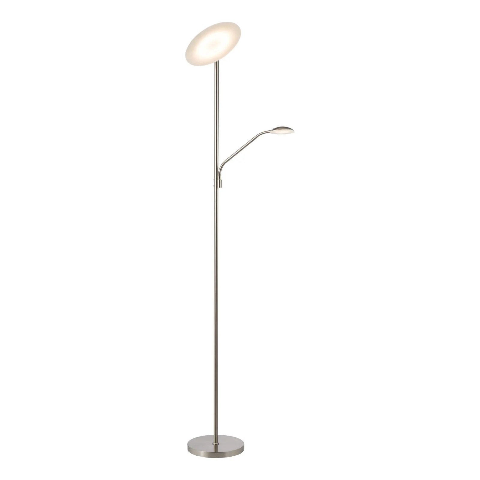 Osbert LED Mother & Child Floor Lamp- Satin Nickel/ Satin Bronze LED - Image 3