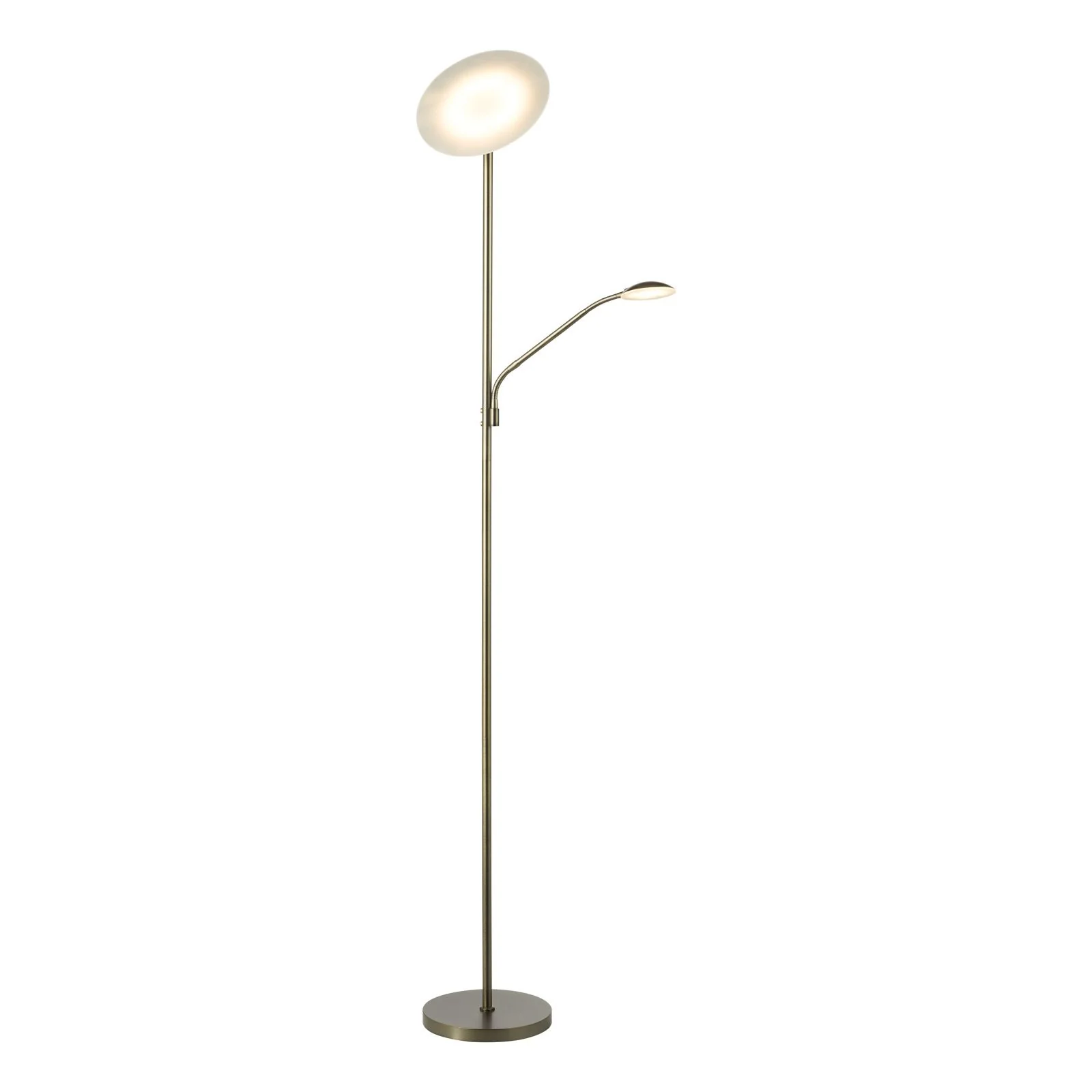 Osbert LED Mother & Child Floor Lamp- Satin Nickel/ Satin Bronze LED - Image 7