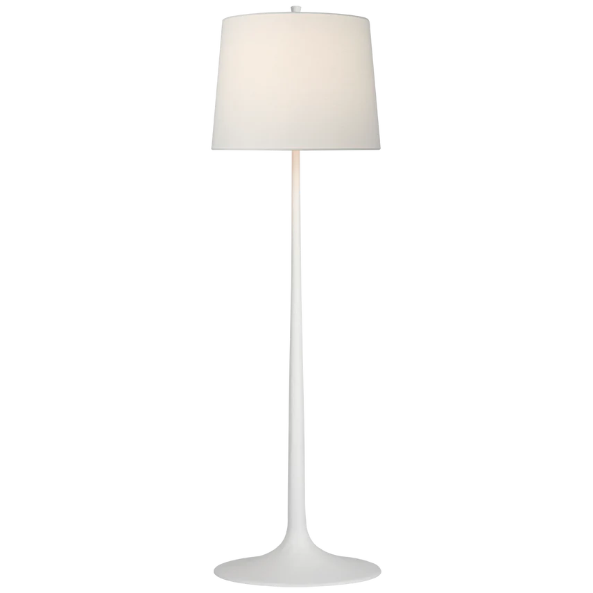 Oscar Sculpted Floor Lamp - Iron/White - Image 2
