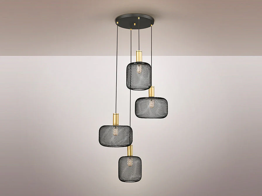 Osiris Lamp 4L Gold-Black/Golden Paint E27 Ip20 Dimmable - Image 6