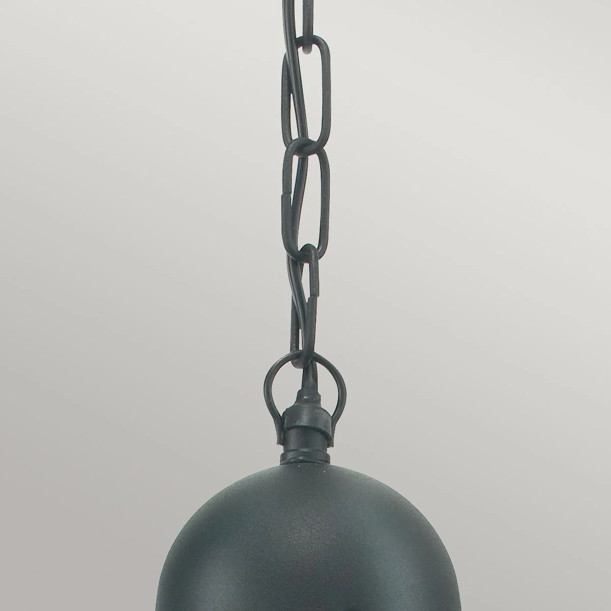 Oslo 1 Light Chain Lantern - Black/Galvanised IP55 E27 - Image 3