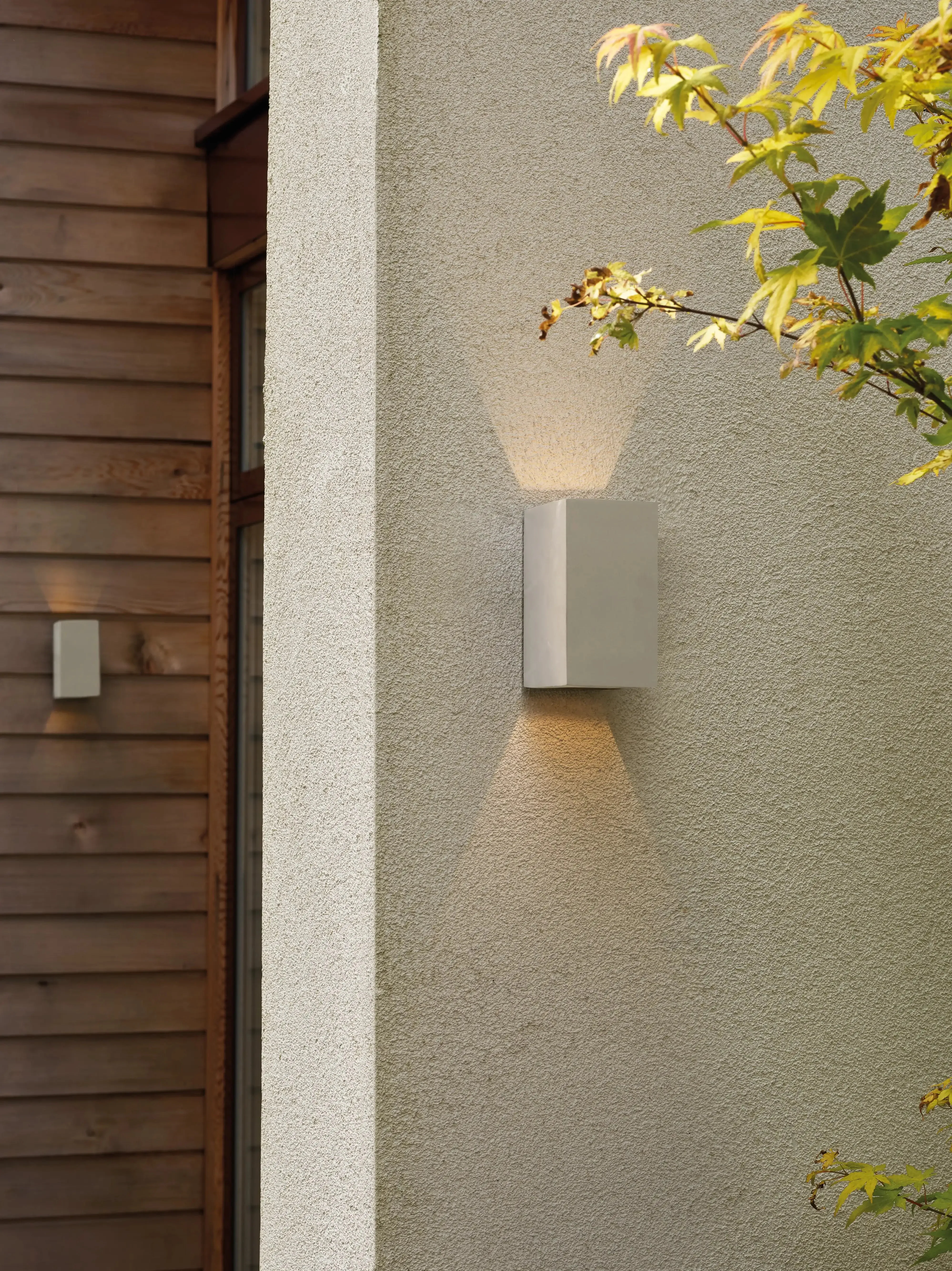 Oslo 120/160 LED Coastal Outdoor Up/Down Wall Light IP65 - Matt Concrete - Image 5
