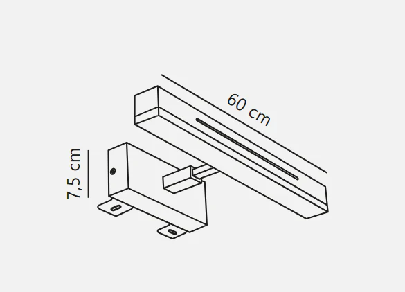 Otis 60' Wall light- Chrome/ White Finishes - Image 10